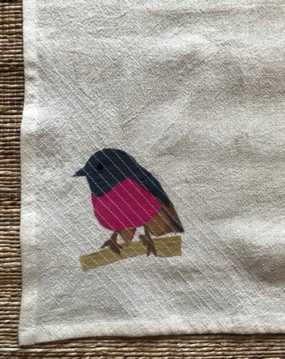 Pink Robin Bird Kitchen Towel - Image 4